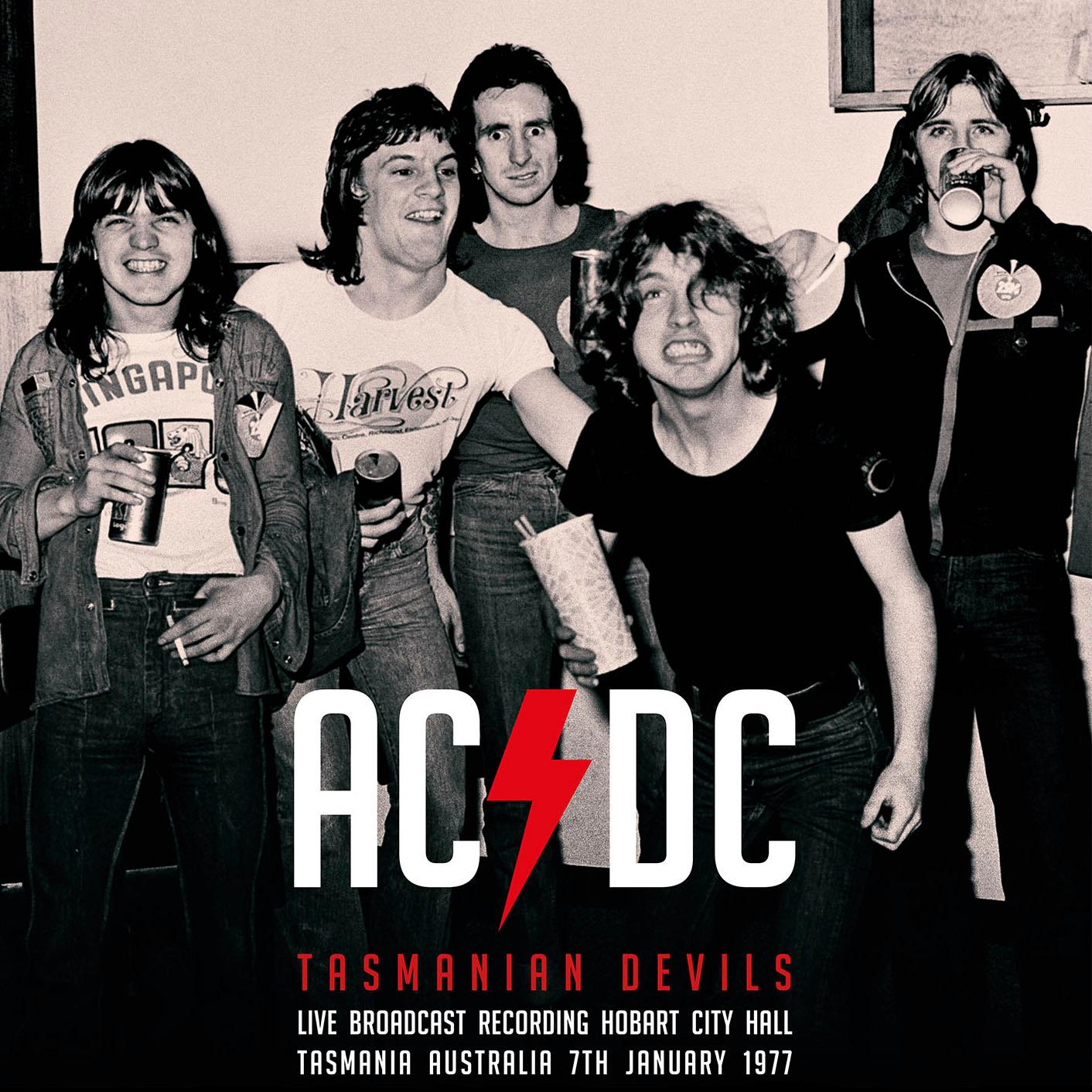T-shirt ACDC Logo Distressed Rouge | Vêtement Officiel Licence Rock Band - Homme, Femme
